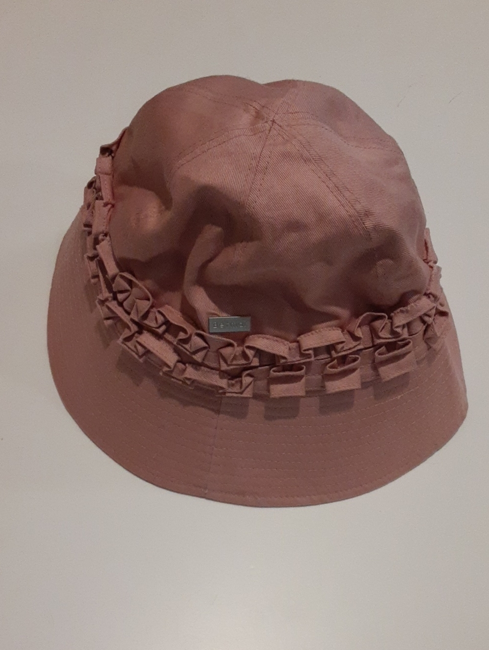 Bucket Hat with Ribbon Trim - Dusty Rose